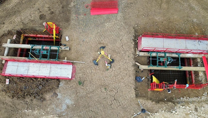 New build transmission tower foundation